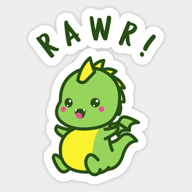 Rawr! Sticker by Toni Tees